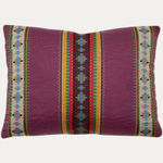 Madeleine Castaing Rayure Broderie Violet Cushion
