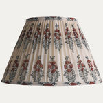 Robert Kime Field Poppy on Muslin Empire Lampshade with Silk Lining