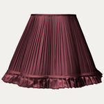 Douppion Claret Silk Scallop Lampshade
