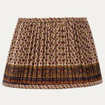 Vintage Crepe Silk Sari Lampshade with Small Scale Design