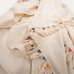 Antique Anatolian Silk Textile with Tassels