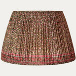 The Prettiest Dark Green and Plum Vintage Sari Handsewn Lampshade