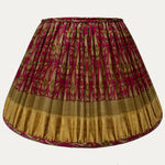 Vintage Woven Pink & Gold Silk Sari Lampshade