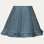 Dark Blue Strie SFJ Silk Scallop Lampshade