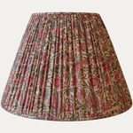 Hand Block Printed Raw Tussah Silk Palampore Lampshade