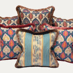 Prelle Bourette Rayée Uzès Decorative Cushion