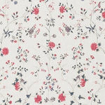 Indira Red Blue On Fine Oyster Linen