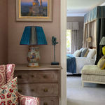 A fine polychrome Arita vase with floral decoration, now converted as a lamp