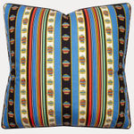 Madeleine Castaing Rayure Cachemire Percale Bleu Cushion