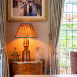 Exquisite Arjumand Tree of Life Linen Voile Scallop Lampshade