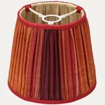 Vintage Uzbek Striped Silk Hand-Sewn Lampshade for Reading Lights