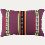 Madeleine Castaing Rayure Broderie Aubergine Decorative Cushion