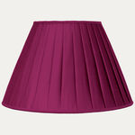 Douppion Fuschia Silk Box Pleated Lampshade