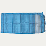 Uzbek Azure Blue Silk Shawl