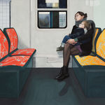 Camille BRES, Couple de peintres en vacances (d'après Patinier), 2019