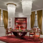 TRAVAIL FRANÇAIS, PAIR OF MONUMENTAL CHANDELIERS, c. 1930