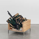 Angela de la Cruz, Long Hurdle (Off-White Yellow), 2024