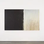 Steir_White and Black Diptych with White Splashes_2009 install