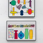 Stephen Willats, Still Life With Two Vases With Diagrams, 2011