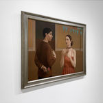 Painting of a young couple at a school dance