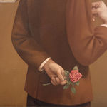 Painting of a young couple at a school dance