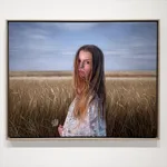 Painting of a girl in a field