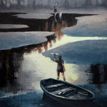 Oil painting on panel