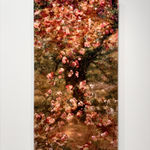 Mixed media artwork of cherry blossoms