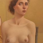 Painting of three women on chairs