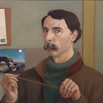 Self-portrait painting