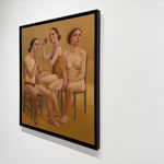 Painting of three women on chairs
