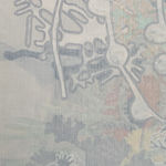 Painting of abstract floral design