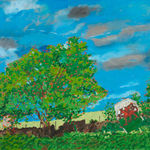 Derek Boshier, Welsh Landscape 'Rowan Trees', 1979