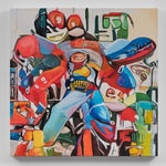 Alexander Reben, A Group of People Riding on the Back of a Motorcycle, 2018