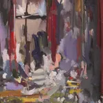 Gerard_Byrne_Thirty_Years_of_Brewing_Metro_Café_I_modern_impressionism_art_gallery_Dublin_Ireland_painting_detail