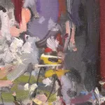 Gerard_Byrne_Thirty_Years_of_Brewing_Metro_Café_I_modern_impressionism_art_gallery_Dublin_Ireland_painting_detail