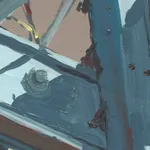 Gerard_Byrne_City_Ladder_art_gallery_Dublin_Ireland_painting_detail