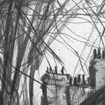 Gerard_Byrne_Dog_Walkers_on_Dartmouth_Square_contemporary_impressionism_charcoal_sketch_detail