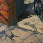 Gerard_Byrne_irish_artist_Peaceful_Morning_on_Eglinton_Road_Dublin_modern_impressionism_painting_detail