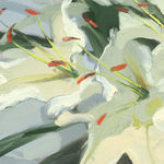 Gerard_Byrne_White_Oriental_Lilies_irish_contemporary_figurative_artist_art_gallery_dublin_ireland_painting_detail
