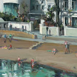 Gerard_Byrne_Caribbean_Dreams_Sandycove_II_painting_detail_contemporary_impressionism_fine_art_gallery_Dublin_Ireland