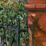 Gerard_Byrne_irish_artist_Peaceful_Morning_on_Eglinton_Road_Dublin_modern_impressionism_painting_detail