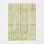 Channa Horwitz, Invitation, framed, for Orlando Gallery solo show, 1969