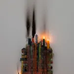 Kelly Akashi, Wall Candle (North), 2016