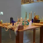 Kelly Akashi, Wall Candle (North), 2016