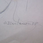 HENRYK BERLEWI, Woman with Long Hair, 1955