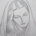 HENRYK BERLEWI, Woman with Long Hair, 1955