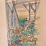 MARCEL JANCO, Lake Kinneret (Sea of Galilee), ca. 1950