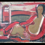 HENRYK BERLEWI, Woman with Long Hair, 1955