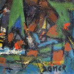 MARCEL JANCO, Lake Kinneret (Sea of Galilee), ca. 1950